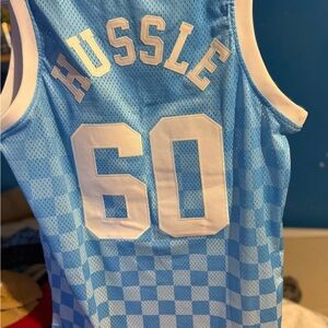 Blue Checkered Nipsey Hussle Jersey nwt